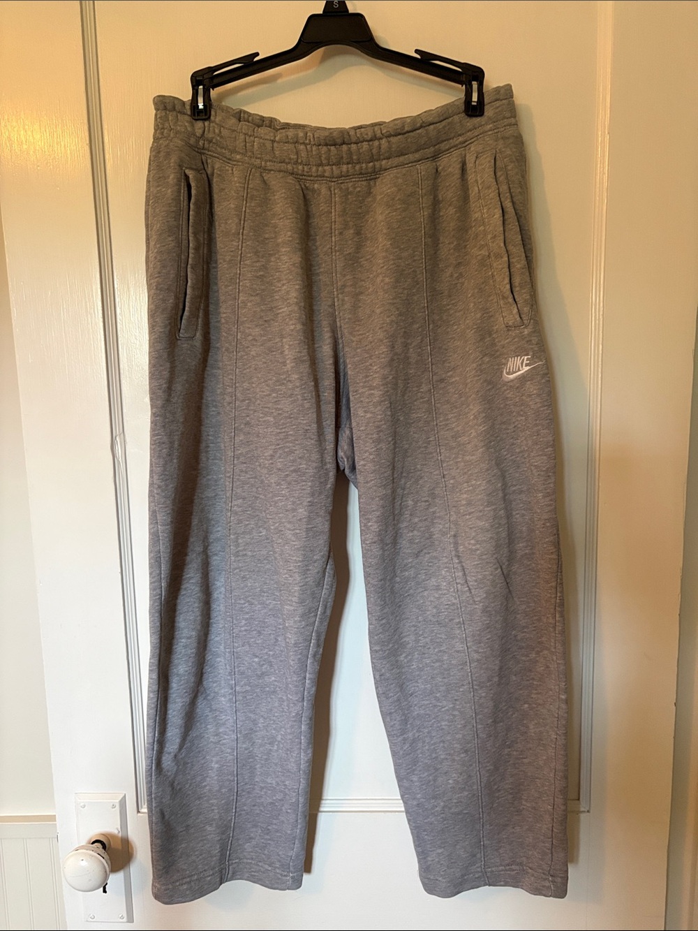 Nike men’s Crop Fleece Joggers with White Swoosh